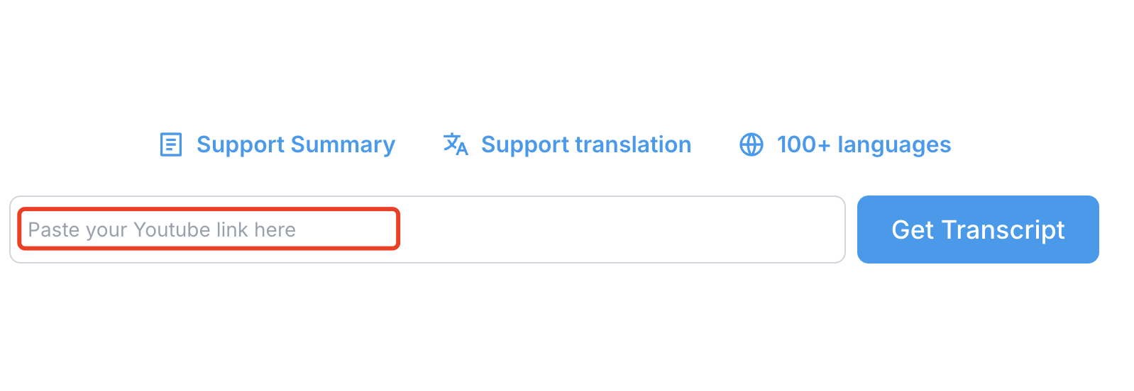 Paste the URL into the input field